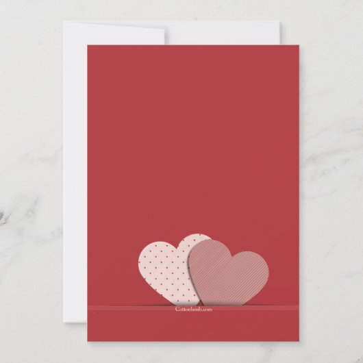 Einladung zu zwei Herzen (Rückseite)