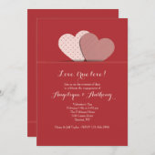 Einladung zu zwei Herzen (Vorne/Hinten)