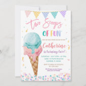 Einladung zu zwei lustigen Geburtstagspartys (Vorderseite)