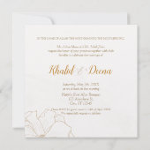 Einladung zu zweiseitigen Hochzeiten in Arabisch u (Rückseite)