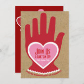 Einladung: Zufallstat von Güte im Rosa Einladung (Vorne/Hinten)