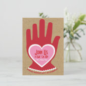 Einladung: Zufallstat von Güte im Rosa Einladung (Stehend Vorderseite)