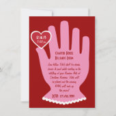 Einladung: Zufallstat von Güte im Rosa Einladung (Rückseite)