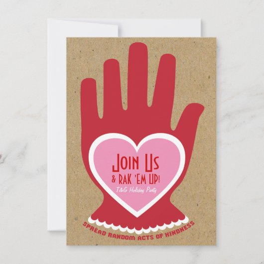 Einladung: Zufallstat von Güte im Rosa Einladung (Vorderseite)