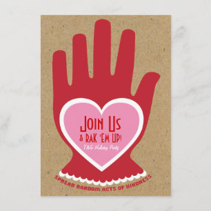 Einladung: Zufallstat von Güte im Rosa Einladung