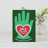 Einladung: Zufallstat von Güte-Weihnachten Einladung (Stehend Vorderseite)