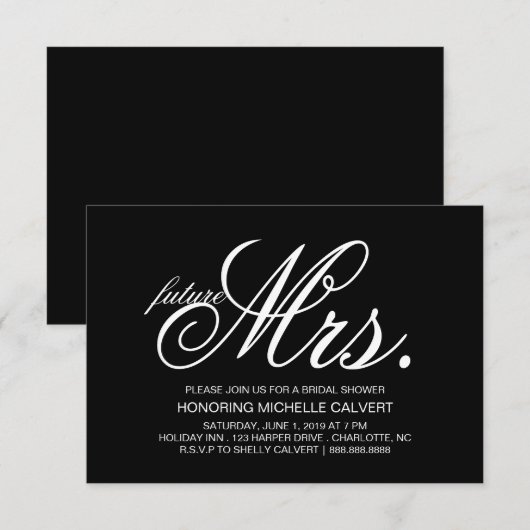 Einladung - zukünftige Frau (Vorne/Hinten)