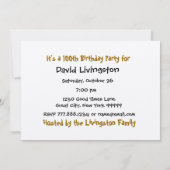 Einladung zum 100. Geburtstag (Rückseite)