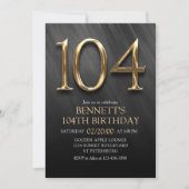 Einladung zum 104. Geburtstag (Vorderseite)