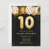 Einladung zum 10. Geburtstag (Vorderseite)