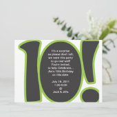 Einladung zum 10. Geburtstag (Stehend Vorderseite)