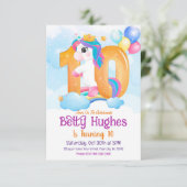 Einladung zum 10. Geburtstag (Stehend Vorderseite)