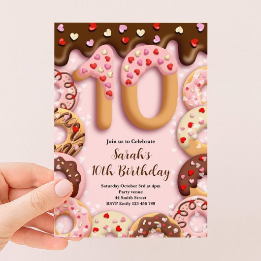 Einladung zum 10. Geburtstag für Mädchen