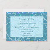 Einladung zum 10. Hochzeitstag in Türkis (Rückseite)