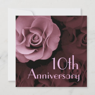 Einladung zum 10. Jahrestag - PINK Rose