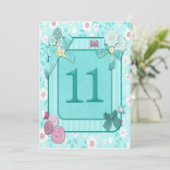 Einladung zum 11. Geburtstag (Stehend Vorderseite)