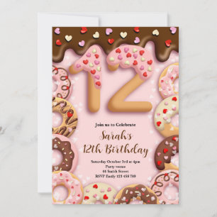 Einladung zum 12. Geburtstag für Mädchen
