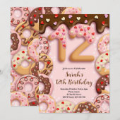 Einladung zum 12. Geburtstag für Mädchen (Vorne/Hinten)