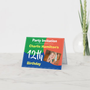 Einladung zum 12. Geburtstag mit Foto