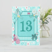 Einladung zum 13. Geburtstag (Stehend Vorderseite)