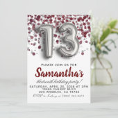 Einladung zum 13. Geburtstag (Stehend Vorderseite)