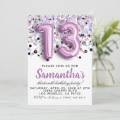 Einladung zum 13. Geburtstag (Stehend Vorderseite)