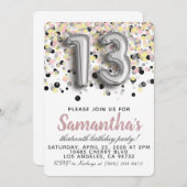 Einladung zum 13. Geburtstag (Vorne/Hinten)