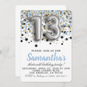 Einladung zum 13. Geburtstag (Vorne/Hinten)