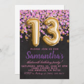 Einladung zum 13. Geburtstag (Vorne/Hinten)