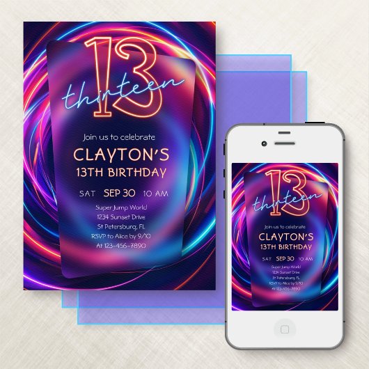 Einladung zum 13. Geburtstag