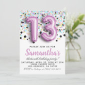 Einladung zum 13. Geburtstag (Stehend Vorderseite)