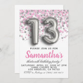 Einladung zum 13. Geburtstag (Vorne/Hinten)