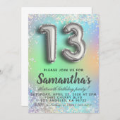 Einladung zum 13. Geburtstag (Vorne/Hinten)