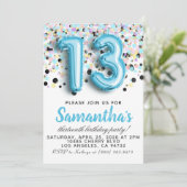 Einladung zum 13. Geburtstag (Stehend Vorderseite)
