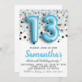 Einladung zum 13. Geburtstag (Vorne/Hinten)