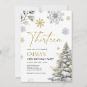 Einladung zum 13. Geburtstag, dreizehn Geburtstag (Vorderseite)