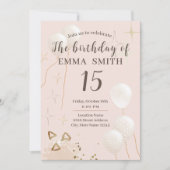 Einladung zum 15. Geburtstag (Vorderseite)
