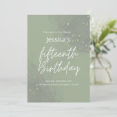 Einladung zum 15. Geburtstag (Stehend Vorderseite)