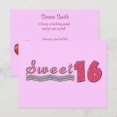 Einladung zum 16. Geburtstag (Vorne/Hinten)
