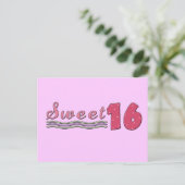 Einladung zum 16. Geburtstag (Stehend Vorderseite)