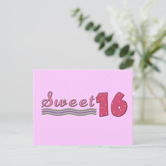 Einladung zum 16. Geburtstag (Stehend Vorderseite)