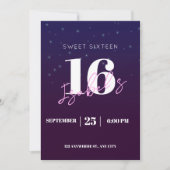 Einladung zum 16. Geburtstag für Mädchen Digital S (Vorderseite)
