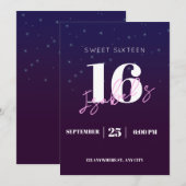 Einladung zum 16. Geburtstag für Mädchen Digital S (Vorne/Hinten)