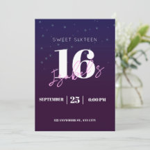 Einladung zum 16. Geburtstag für Mädchen Digital S