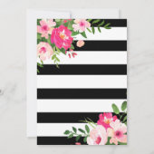 Einladung zum 18. Geburtstag - Blumen mit Schwarz  (Rückseite)