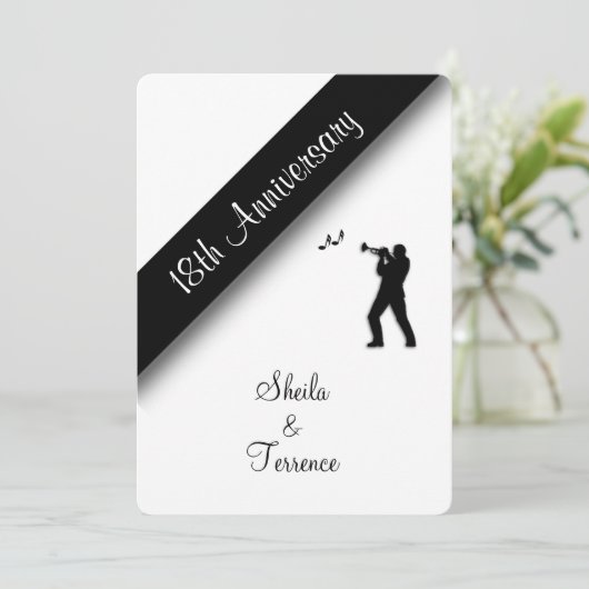 Einladung zum 18. Hochzeitstag (Stehend Vorderseite)