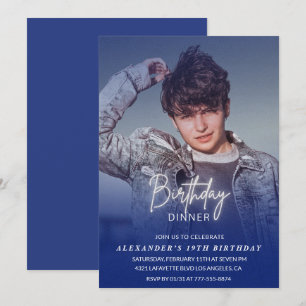 Einladung zum 19. Geburtstag Geburtstagsessen Foto