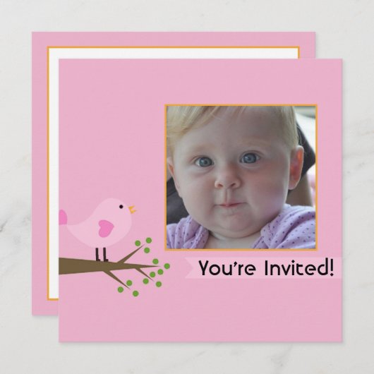 Einladung zum 1. Geburtstag (Vorne/Hinten)