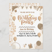 Einladung zum 1. Geburtstag (Vorne/Hinten)