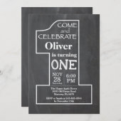 Einladung zum 1. Geburtstag (Vorne/Hinten)